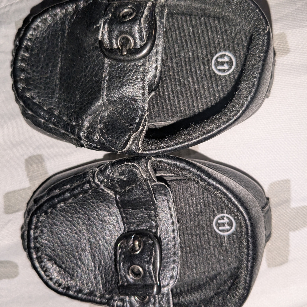 Black Kids Shoes with Buckle